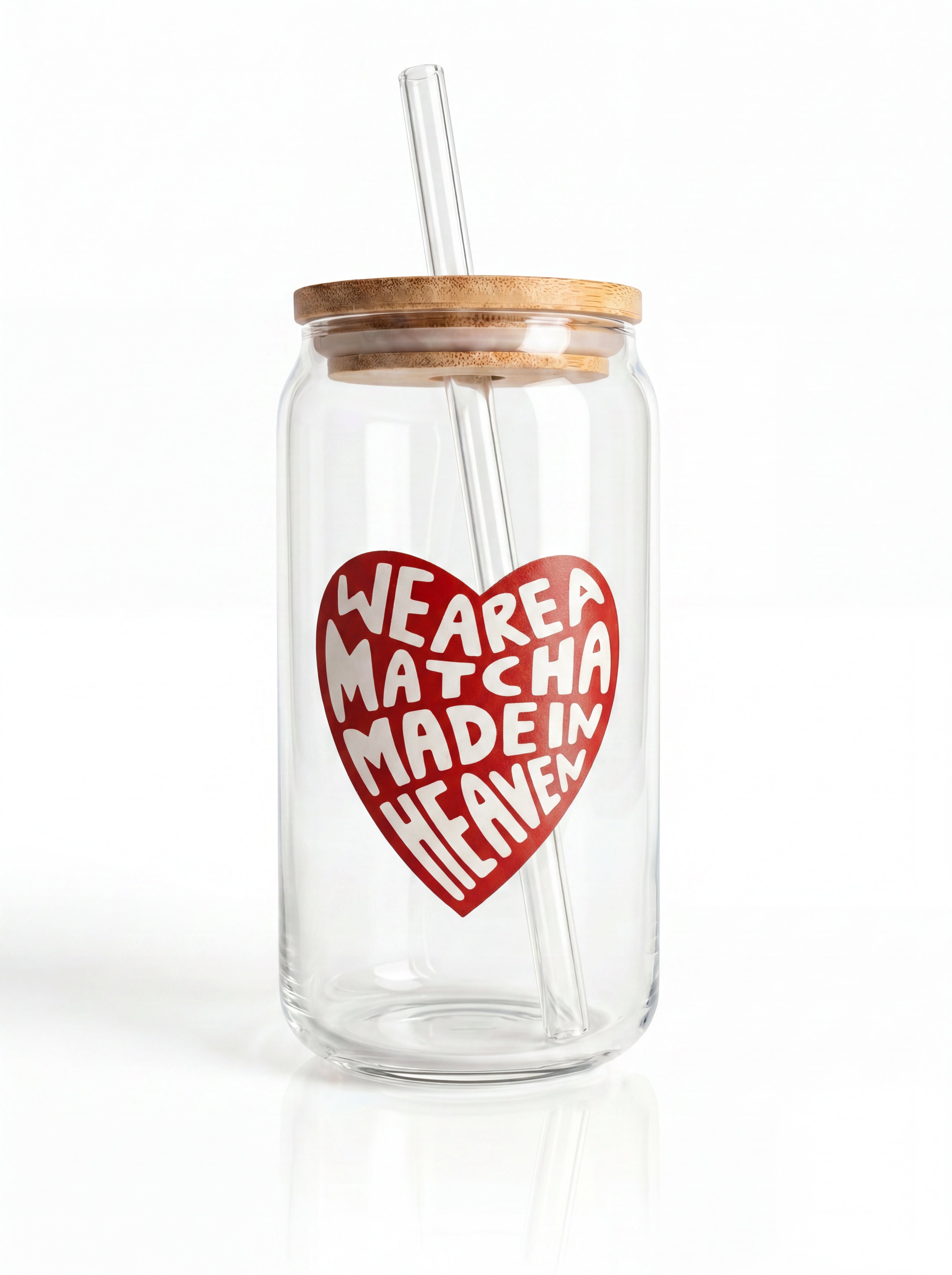 Glass Cup (Matcha Made in Heaven Heart)